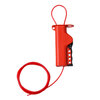 All Purpose Cable Lockout with Nylon Cable - 2.44 m, Red, Nylon, 2.44 m
